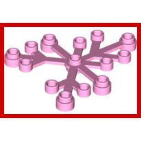 Plant Leaves 6 x 5 - Part - 2417 - Bright Pink - used - Qty:3