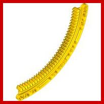 Technic Gear Rack 11 x 11 Curved - Part - 24121 - Yellow - used - Qty:1
