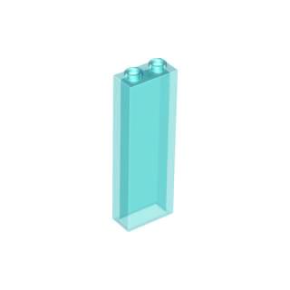 Brick 1 x 2 x 5 - Part - 2454 - Trans-Light Blue - used - Qty:6