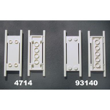 Minifigure Utensil Stretcher without Bottom Hinges - Part - 93140 - White - used - Qty:5