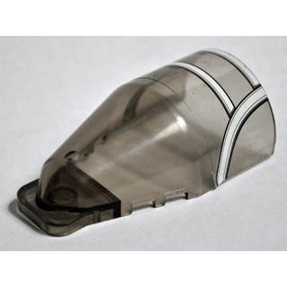Windscreen 7 x 4 x 2 Round Extended Front Edge with SW ARC-170 Pattern Type 1 (Sticker) - Set 8088 - Part - 89762pb02 - Trans-Brown - used - Qty:1