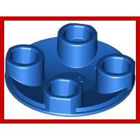 Plate Round 2 x 2 with Rounded Bottom (Boat Stud) - Part - 2654 - Trans-Clear - new - Qty:9