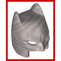 Minifigure Headgear Mask Batman Cowl (Open Chin) - Part - 18987 - Flat Silver - used - Qty:1