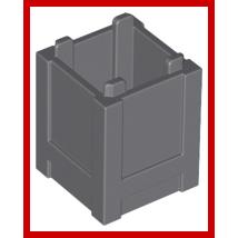 Container Box 2 x 2 x 2 - Top Opening - Part - 61780 - Dark Bluish Gray - used - Qty:8