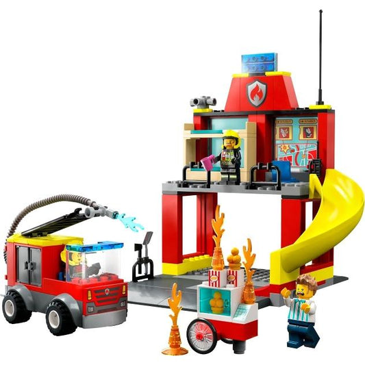 Fire Station and Fire Truck - 60375-1 - Set - Certified Pre-Owned