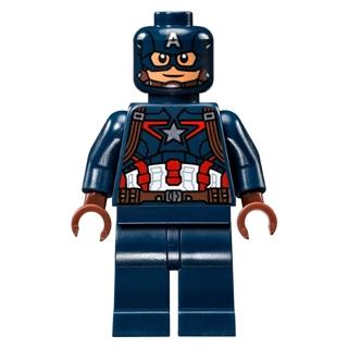 Captain America - Dark Blue Suit Reddish Brown Hands Mask - Minifigure