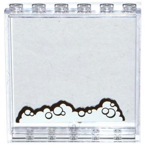 Panel 1 x 6 x 5 with Soap Bubbles Pattern on Inside Pattern (Sticker) - Set 41124 - Part - 59349pb122 - Trans-Clear - used - Qty:1