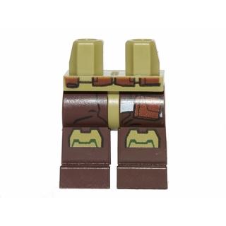 Hips and Dark Brown Legs with Olive Green Knee Pads and Reddish Brown Bag Pattern - Part - 970c120pb04 - Olive Green - used - Qty:1