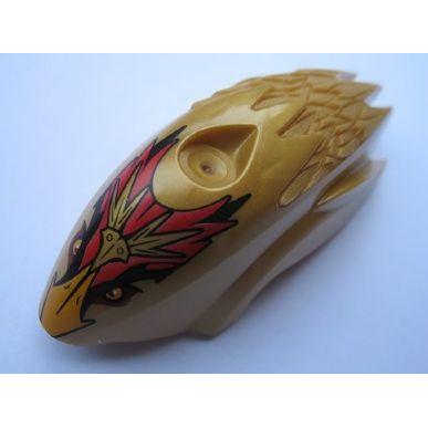Flywheel Fairing Bird Shape with Bright Light Orange Beak Fluminox Pattern - Part - 15093pb02 - Pearl Gold - used - Qty:1