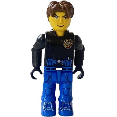 Jack Stone - Black Jacket Blue Legs - Minifigure - Used