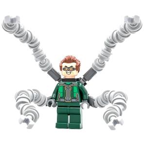 Dr. Octopus (Otto Octavius) / Doc Ock - Dark Green Suit Mechanical Arms with Bars - Minifigure - Used