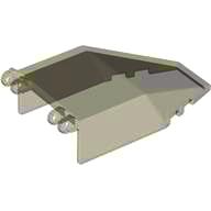 Windscreen 7 x 4 x 1 2/3 with Locking Dual 2 Fingers - Part - 30372 - Trans-Brown - used - Qty:1