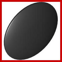 Minifigure Shield Circular / Round Convex Face - Part - 75902 - Black - used - Qty:1