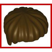 Minifigure Hair Short Bowl Cut - Part - x219 - Dark Brown - used - Qty:1