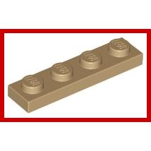 Plate 1 x 4 - Part - 3710 - Black - new - Qty:6