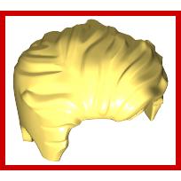 Minifigure Hair Swept Left Tousled with Slight Widow's Peak and Short Sideburns - Part - 23186 - Bright Light Yellow - used - Qty:1