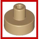 Tile Round 1 x 1 with Bar and Small Pin Hole - Part - 20482 - Pearl Gold - new - Qty:4