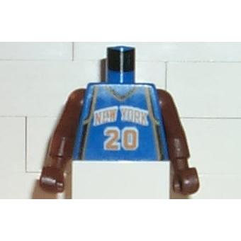 Torso NBA New York Knicks #20 Pattern / Brown NBA Arms - Part - 973bpb144c01 - Blue - used - Qty:1