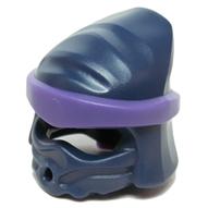 Minifigure Headgear Ninjago Wrap Peaked Top with Molded Dark Purple Headband and Knot Pattern - Part - 20568pb01 - Dark Blue - used - Qty:1