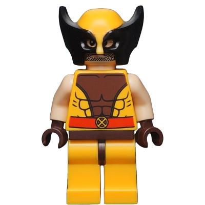 Wolverine - Bright Light Orange and Black Mask Dark Brown Hands - Minifigure