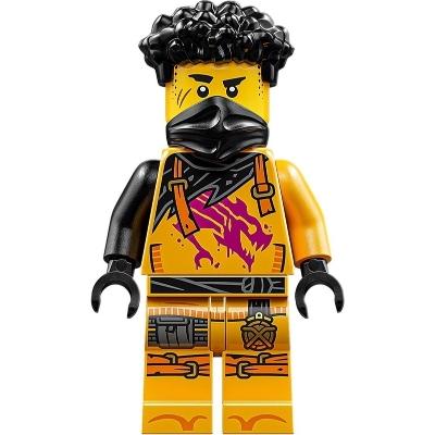 Arin - Shirt with Magenta Dragon Hair Bandana - Minifigure - New