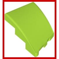 Wedge 3 x 2 Left No Studs - Part - 80177 - Bright Light Blue - new - Qty:3