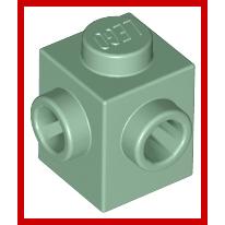 Brick Modified 1 x 1 with Studs on 2 Sides Adjacent - Part - 26604 - Black - new - Qty:4