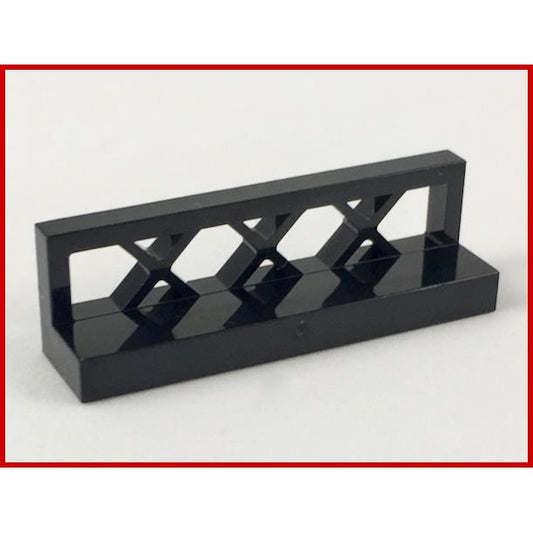Fence 1 x 4 x 1 Lattice - Part - 3633 - Black - used - Qty:10