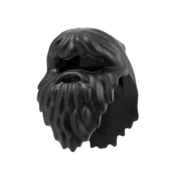 Minifigure Hair Shaggy and Long with Beard and Mouth Hole - Part - 40238 - Black - used - Qty:1
