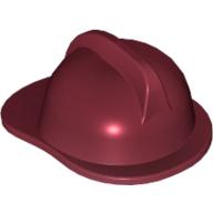 Minifigure Headgear Fire Helmet - Part - 3834 - Dark Red - used - Qty:10