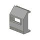 Panel 3 x 6 x 6 Sloped with Window - Part - 30288 - Light Gray - used - Qty:1