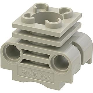 Technic Engine Cylinder with Partial Hollow Studs on Top and Side Slots - Part - 2850a - Light Gray - used - Qty:2