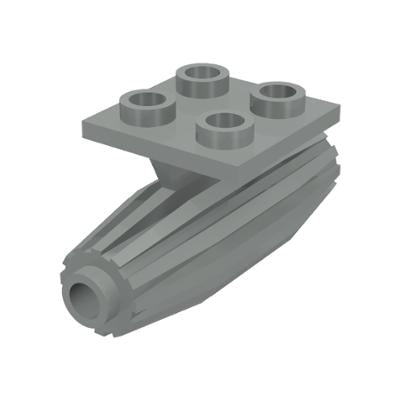 Engine Strakes 2 x 2 Thin Top Plate - Part - 4229 - Light Gray - used - Qty:4