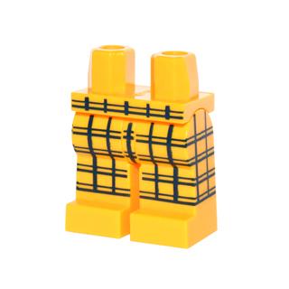 Hips and Legs with Dark Blue Plaid Front and Sides Pattern - Part - 970c00pb0504 - Bright Light Orange - used - Qty:1