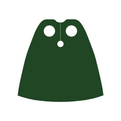 Minifigure Cape Cloth Standard - Traditional Starched Fabric - 4.0cm Height - Part - 522 - Dark Green - used - Qty:1