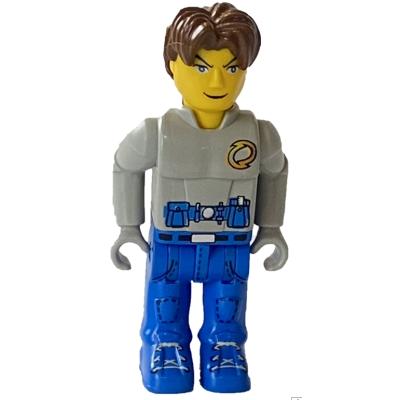 Jack Stone - Gray Jacket Blue legs - Minifigure - Used