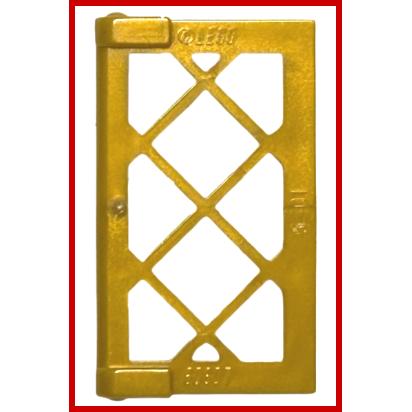 Pane for Window 1 x 2 x 3 Lattice with Thick Corner Tabs - Part - 60607 - Pearl Gold - used - Qty:5