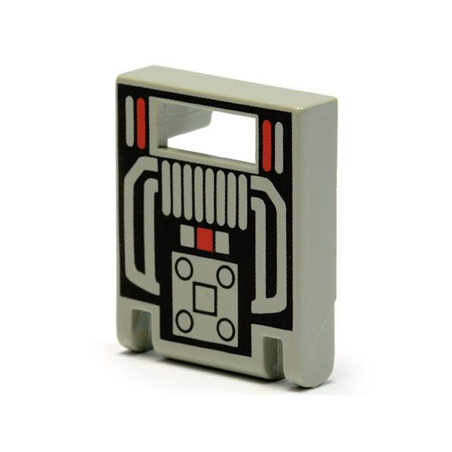 Container Box 2 x 2 x 2 Door with Slot with MTron Pattern - Part - 4346p68 - Light Gray - used - Qty:1