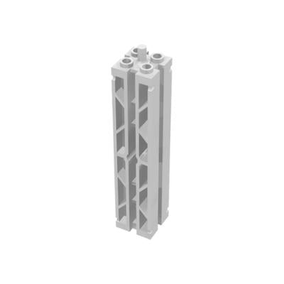 Support 2 x 2 x 8 with Channels and Top Peg Lattice on 2 Sides - Part - 30646a - White - used - Qty:3