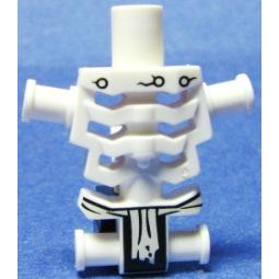 Torso Skeleton Angular Rib Cage with Rivets Cracks and White Loincloth Pattern - Part - 93060pb03 - White - used - Qty:2