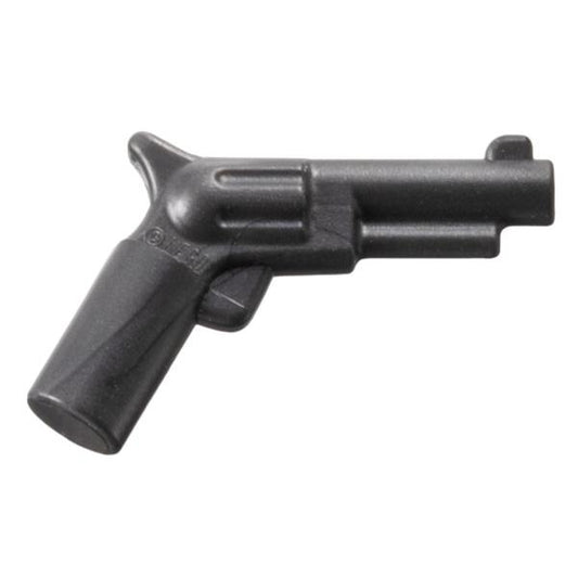 Minifigure Weapon Gun Pistol Revolver - Small Barrel - Part - 13562 - Pearl Dark Gray - used - Qty:1