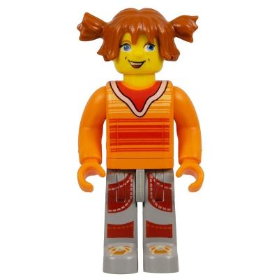 Tina Orange Torso Light Gray Legs (4143766) - Minifigure