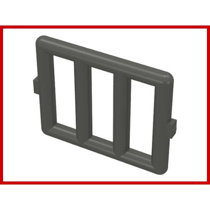 Bar 1 x 4 x 3 Window Grille - Part - 6016 - Dark Gray - used - Qty:7