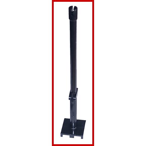 Boat Mast 2 x 2 x 9 2/3 Bar with Slot on Top and 2 Finger Hinge on Two Sides - Part - 4318 - Black - used - Qty:1