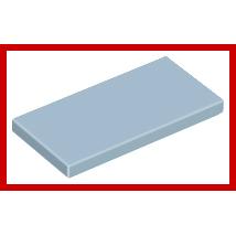 Tile 2 x 4 - Part - 87079 - Bright Light Blue - new - Qty:2