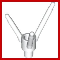 Plant Flower Stem with Bar Holder Bar and 3 Stems - Part - 24855 - White - used - Qty:1