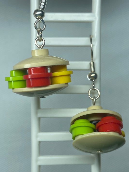 Krabby Patty Inspired Earrings