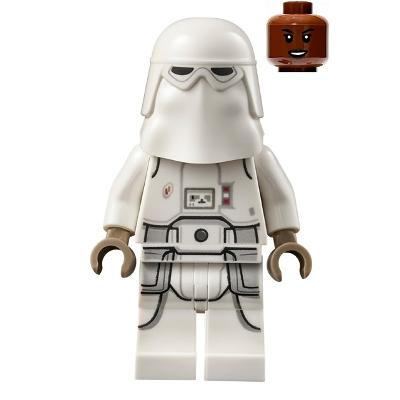 Snowtrooper - Female Printed Legs Dark Tan Hands Reddish Brown Head Open Mouth Smirk - Minifigure - Used