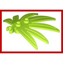 Plant Leaves 6 x 5 Swordleaf with Open O Clip Thick - Part - 10884 - Lime - used - Qty:4