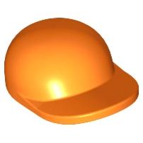 Minifigure Headgear Cap - Short Curved Bill - Part - 4485b - Red - new - Qty:4